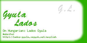 gyula lados business card